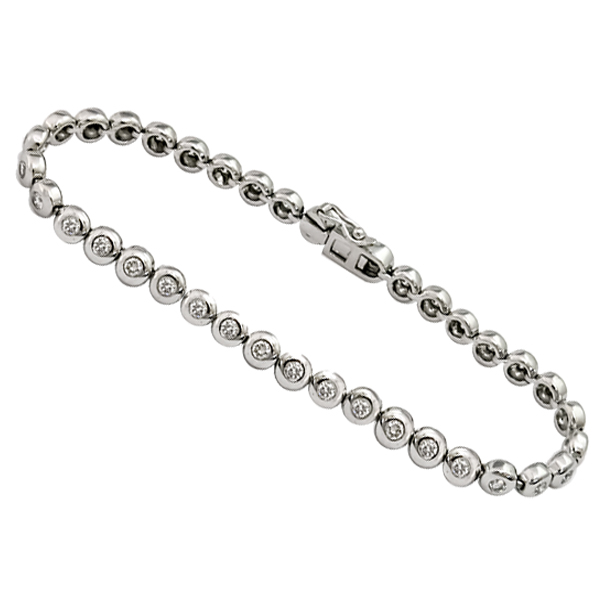 18k white gold tennis bracelet 1