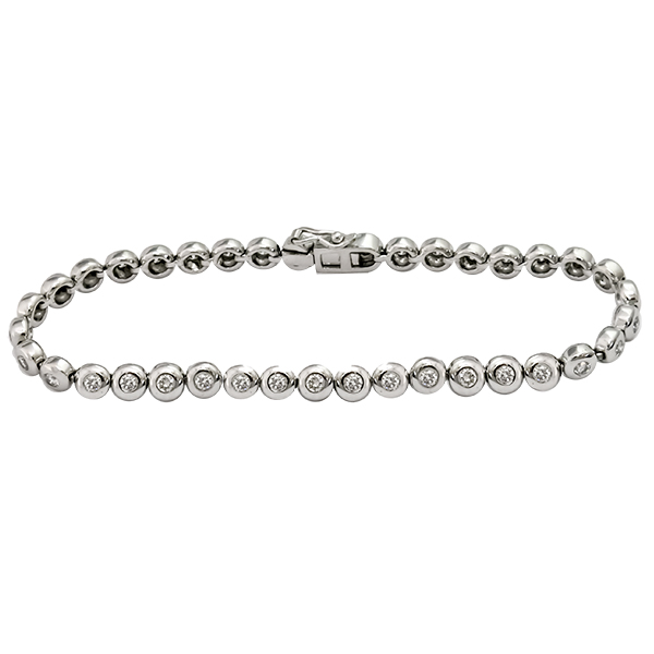 18k white gold tennis bracelet 1