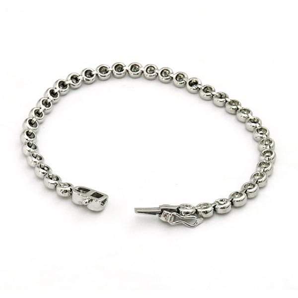 18k white gold tennis bracelet 1