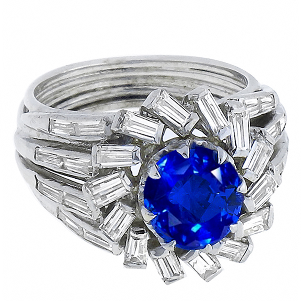 sapphire diamond 14k white gold ring 1