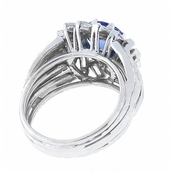 sapphire diamond 14k white gold ring 1