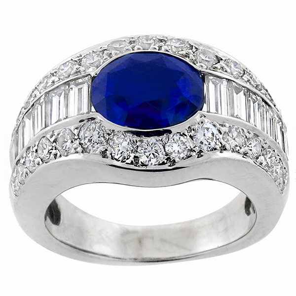  sapphire diamond platinum ring 1