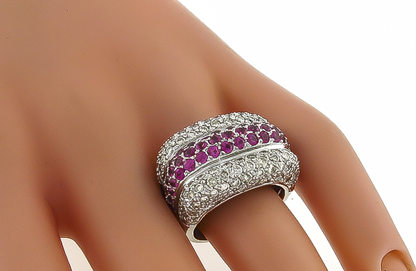 3.00ct Diamond 2.00ct Pink Sapphire Ring Photo 1