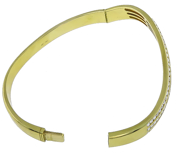 3.00ct diamond gold bangle photo 1