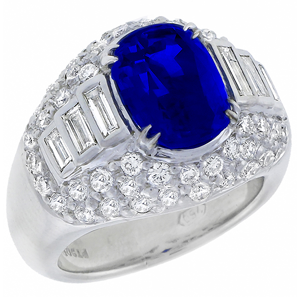  sapphire diamond platinum  ring 1