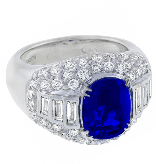  sapphire diamond platinum  ring 1