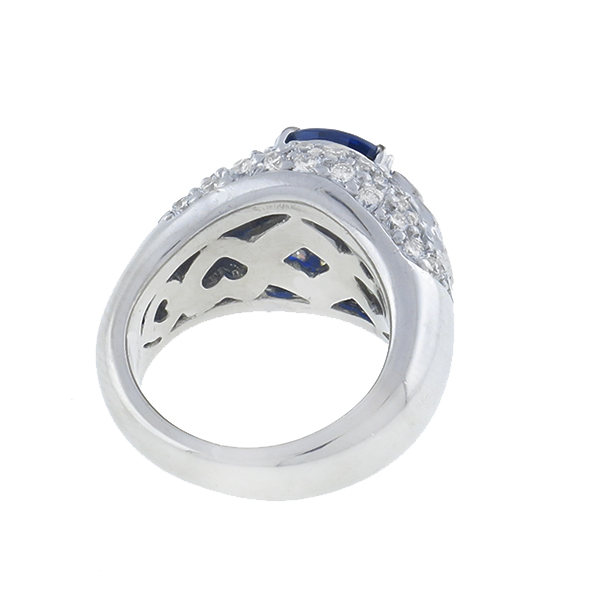  sapphire diamond platinum  ring 1