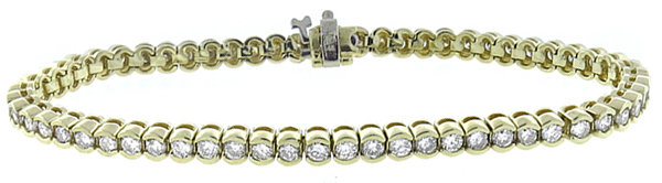 3.60ct diamond gold tennis bracelet photo 1