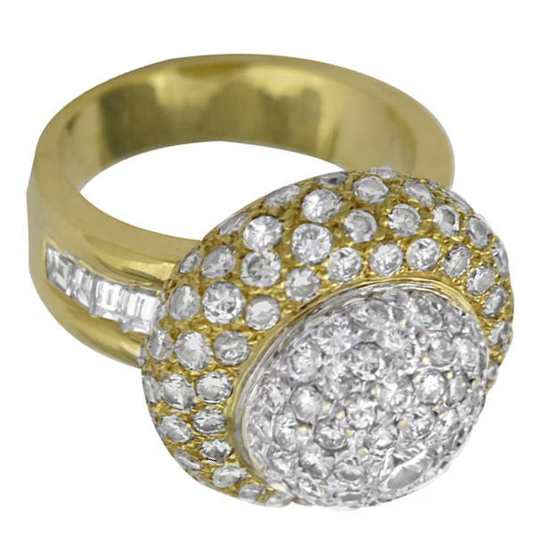 diamond 18k yellow  gold estate ring  1