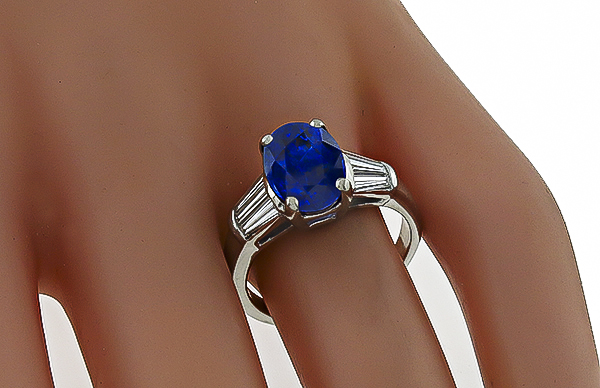 4.53ct Sapphire Engagement Ring Photo 1