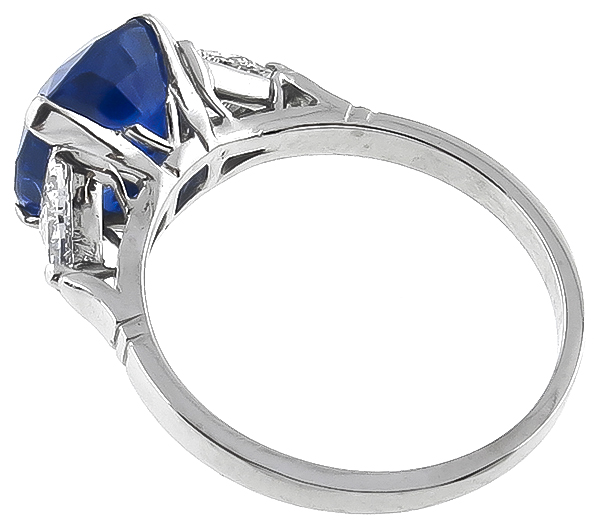 4.63ct Sapphire 0.60ct Diamond Engagement Ring Photo 1