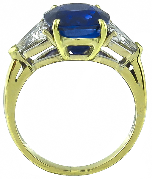 5.28ct Sapphire 1.00ct Diamond Engagement Ring Photo 1