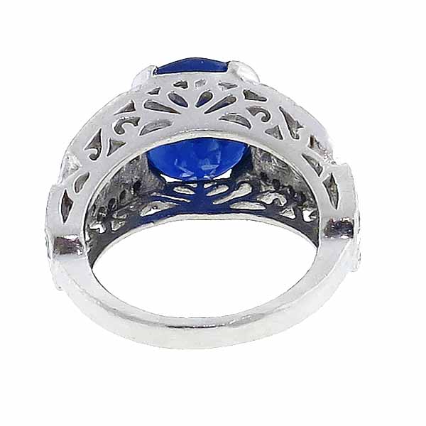 sapphire diamond platinum  ring 1 