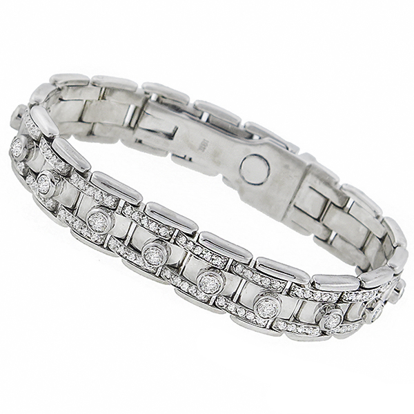 diamond 18k white gold bracelet 1