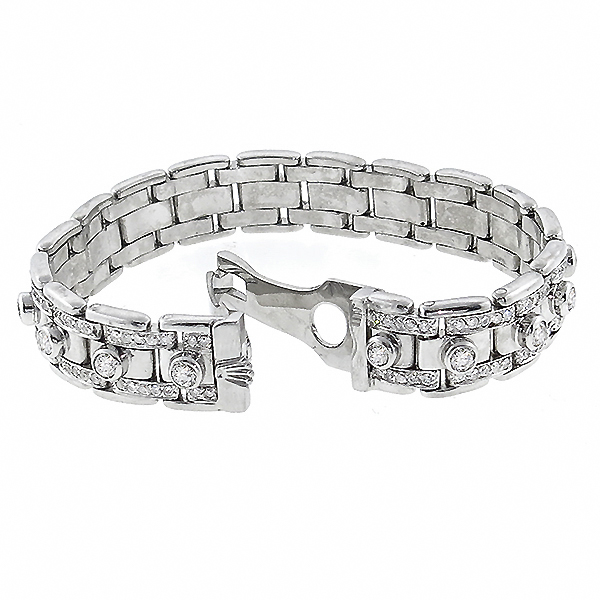 diamond 18k white gold bracelet 1