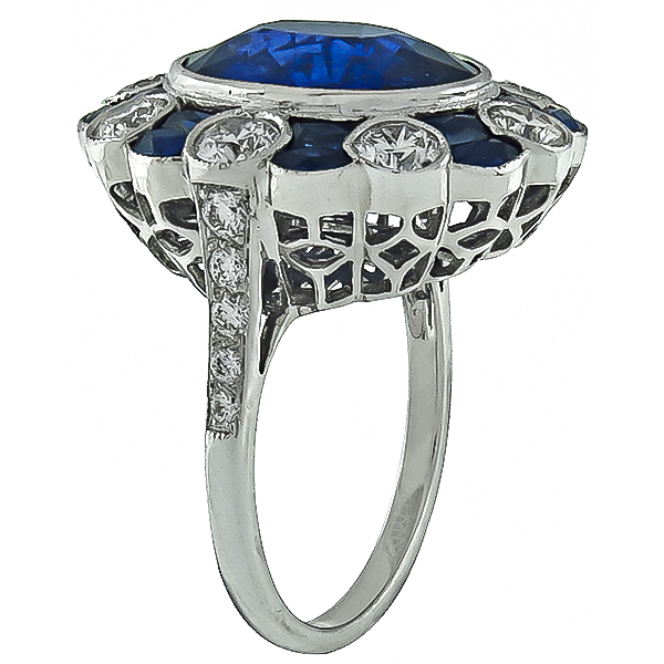 8.03ct Sapphire 1.66ct Diamond Ring Photo 1