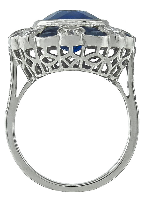 8.03ct Sapphire 1.66ct Diamond Ring Photo 1