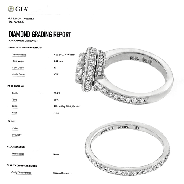  GIA 0.92ct Diamond Engagement Ring And Wedding Band Set| Israel Rose