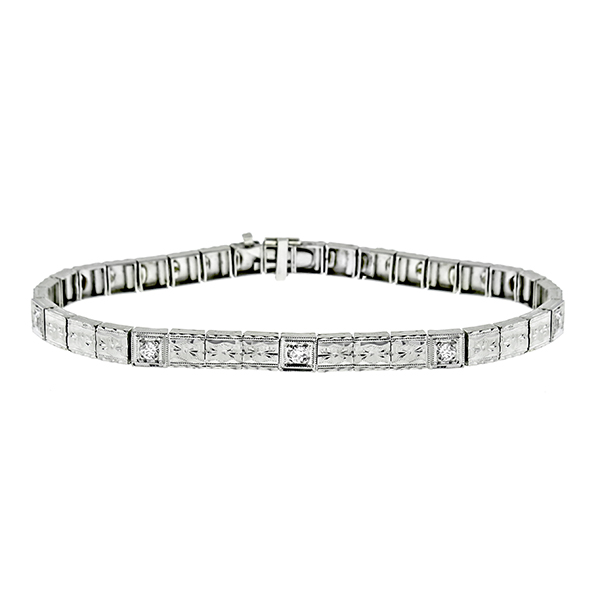 14k white gold bracelet  1