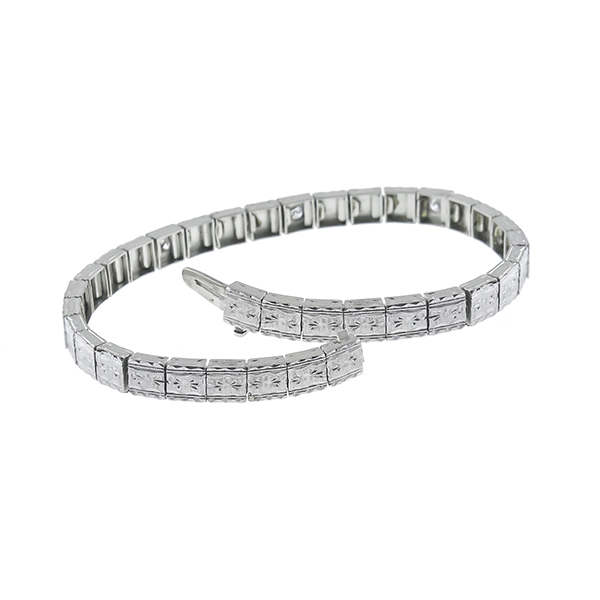 14k white gold bracelet  1