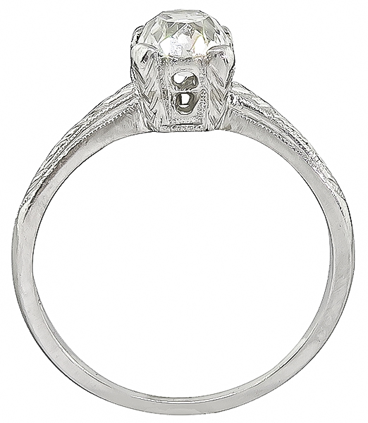 Antique 0.92ct Diamond Engagement Ring