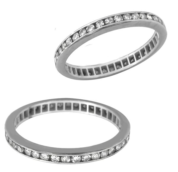 1.00ct diamond platinum eternity band  pic 1