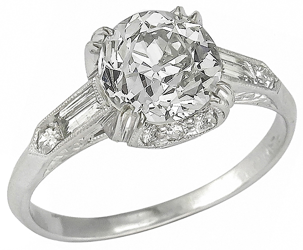 antique 1.76ct diamond engagement ring photo 1