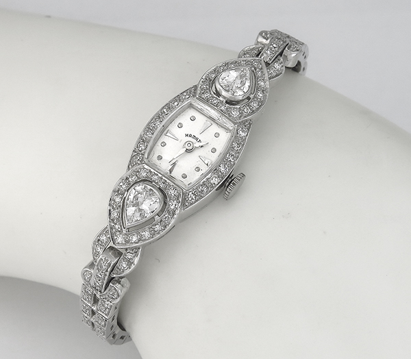 Antique 3.00ct Diamond Hamilton Watch photo 1