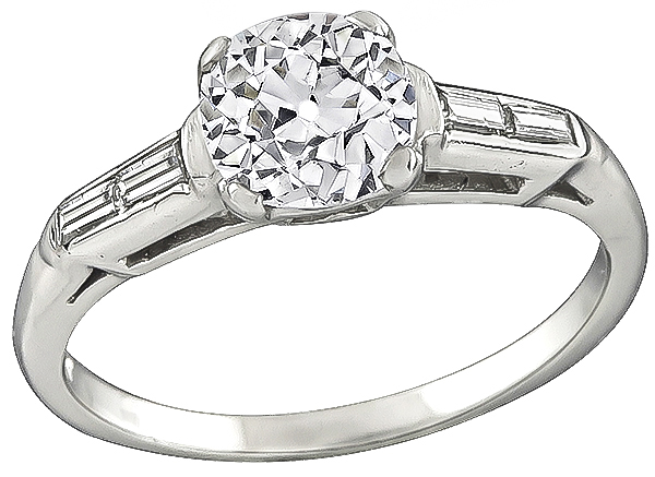  diamond platinum engagement ring 1