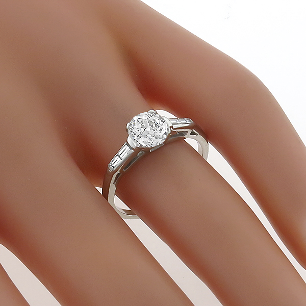  diamond platinum engagement ring 1