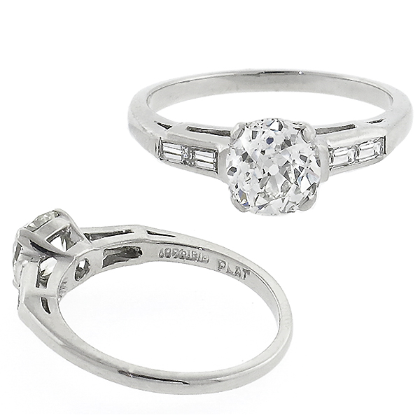  diamond platinum engagement ring 1