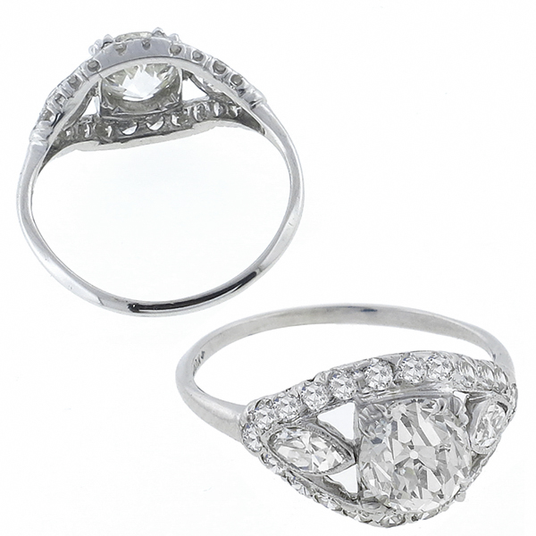 diamond platinum engagement ring 1