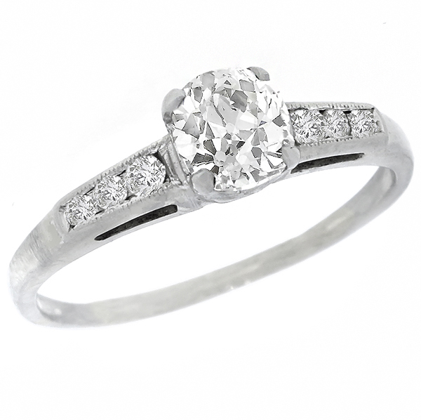  diamond 18k white gold engagement ring  1