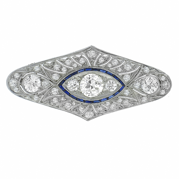 platinum diamond sapphire pin  1