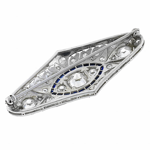 platinum diamond sapphire pin  1