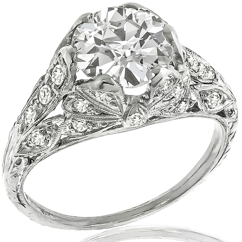 Edwardian 1.79ct Diamond Engagement Ring