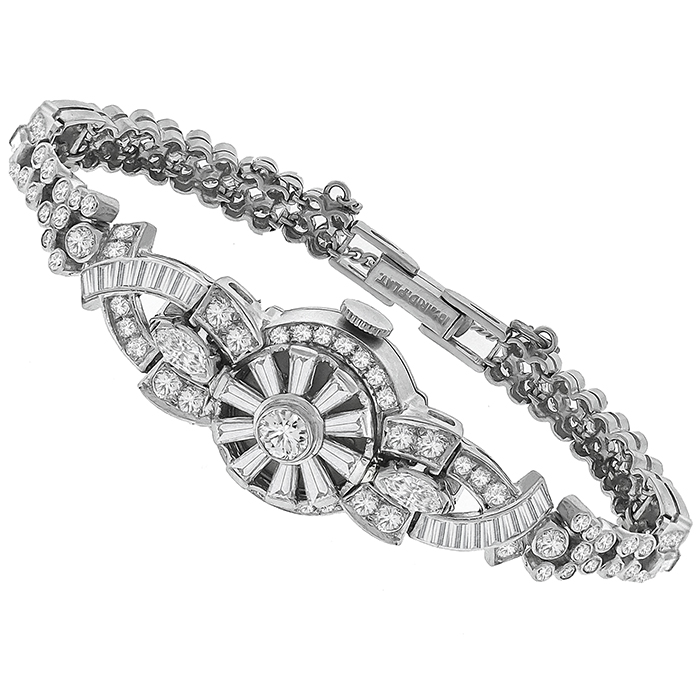 Hamilton Diamond Platinum Cover Watch Bracelet