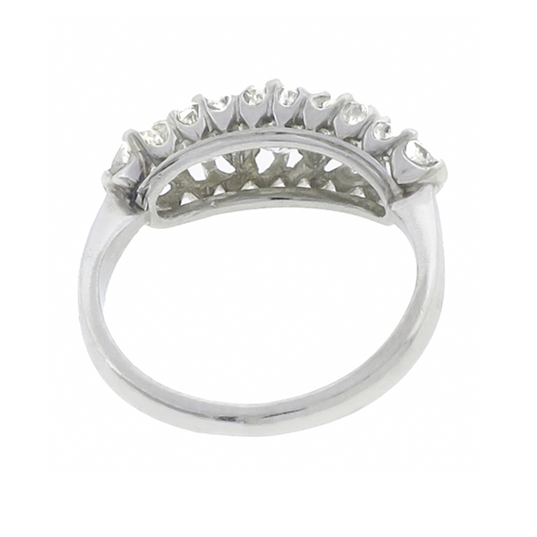 5 stone diamond platinum ring 1