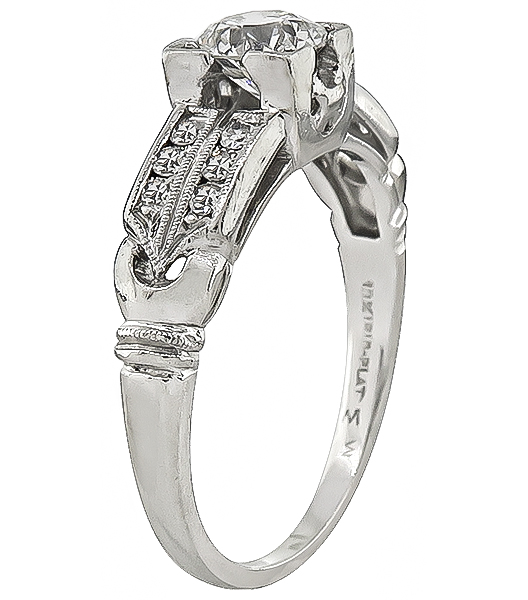 Estate 0.50ct Diamond Engagement Ring