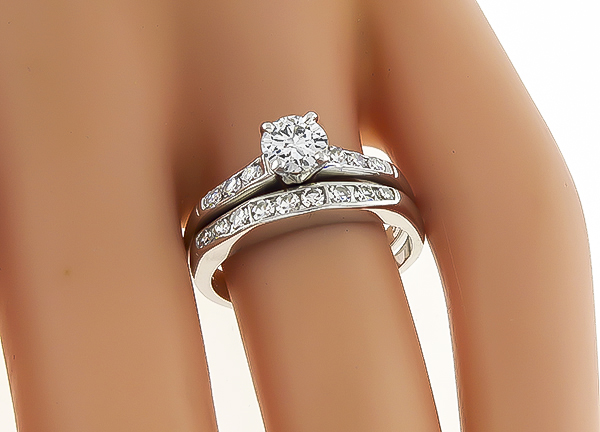 Estate 0.50ct Diamond Engagement Ring and Wedding Band Set