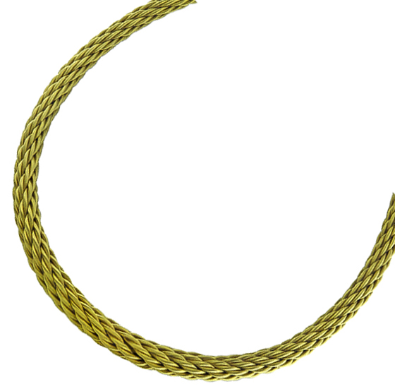 Estate 0.50ct Diamond Gold Twisted Rope Necklace Photo 1