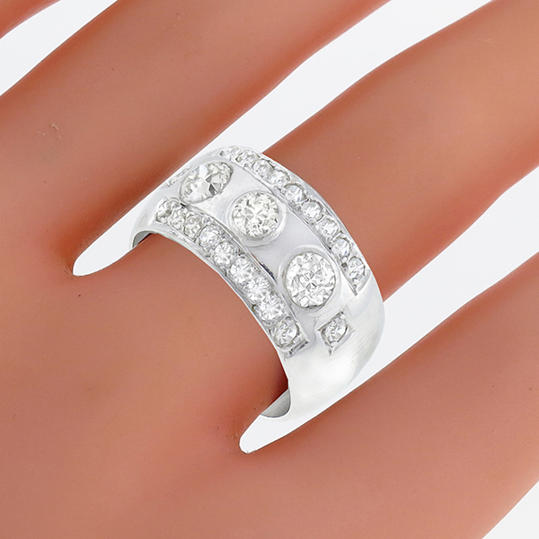 14k white gold diamond band 1