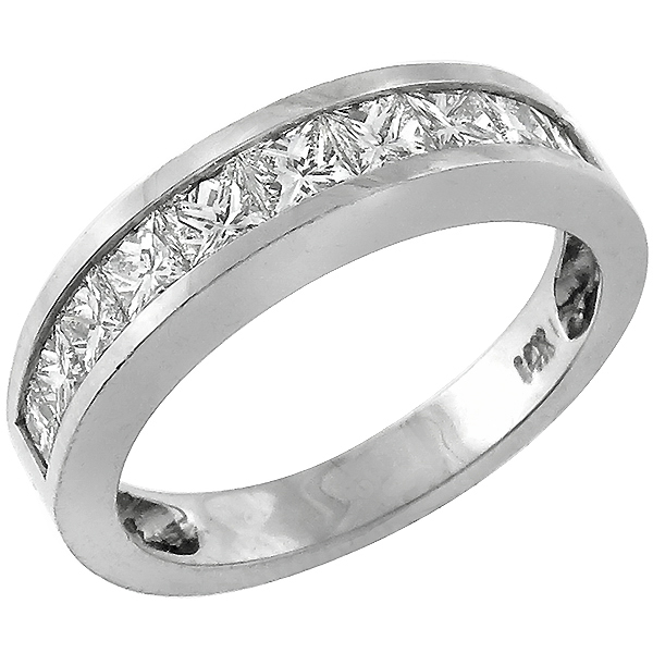  diamond 14k white gold wedding band 1