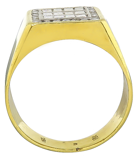 Diamond Gold Men's Ring