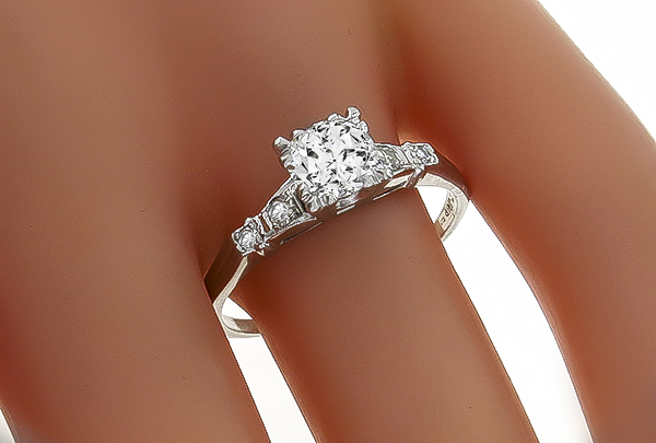 Estate 0.90ct Diamond Engagement Ring Photo 1