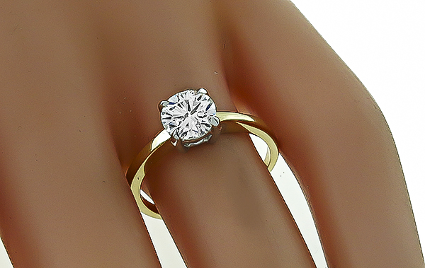 Estate 1.22ct Diamond Solitaire Engagement Ring Photo 1