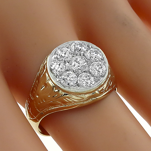 diamond 14k yellow gold ring 1