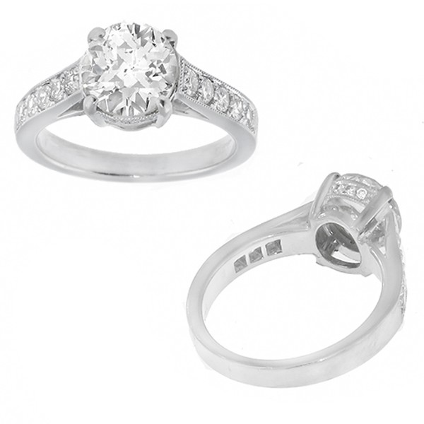  diamond platinum engagement ring 1