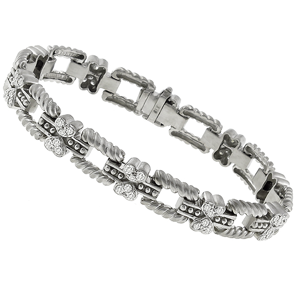 diamond 18k white gold bracelet 1