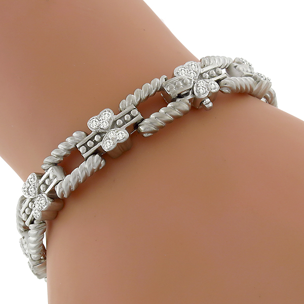 diamond 18k white gold bracelet 1